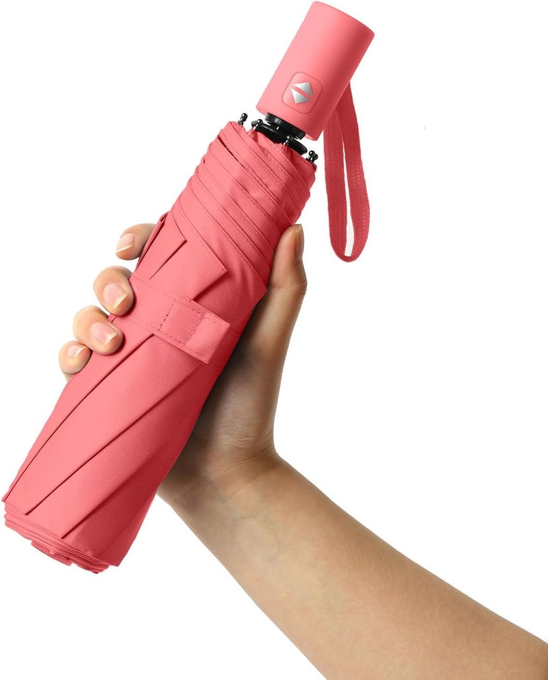 BAODINI Small UV Protection Travel Umbrella Compact for Rain and Sun UPF 50+ Windproof Portable 42 inch Umbrella for Women and Men - Image 1